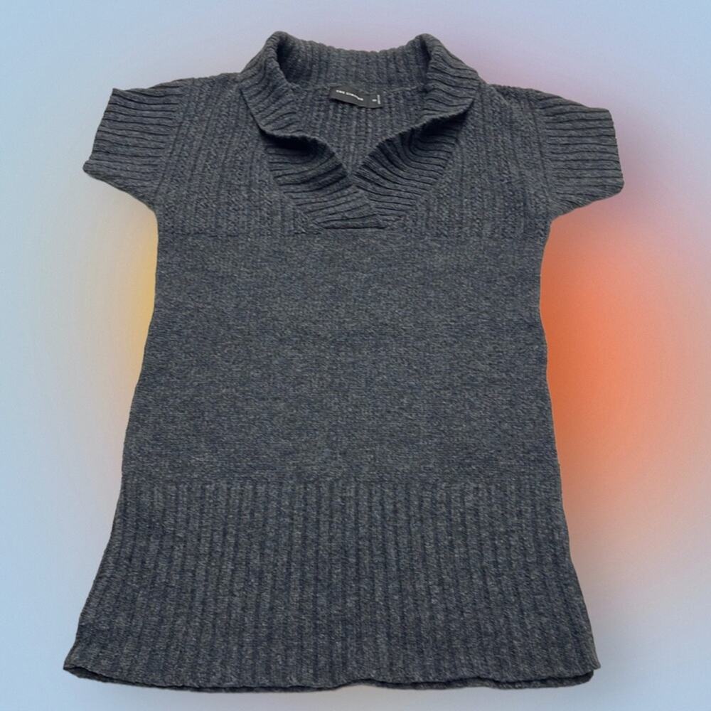 THE LIMITED Women’s XS Charcoal Gray Short Sleeve Sweater